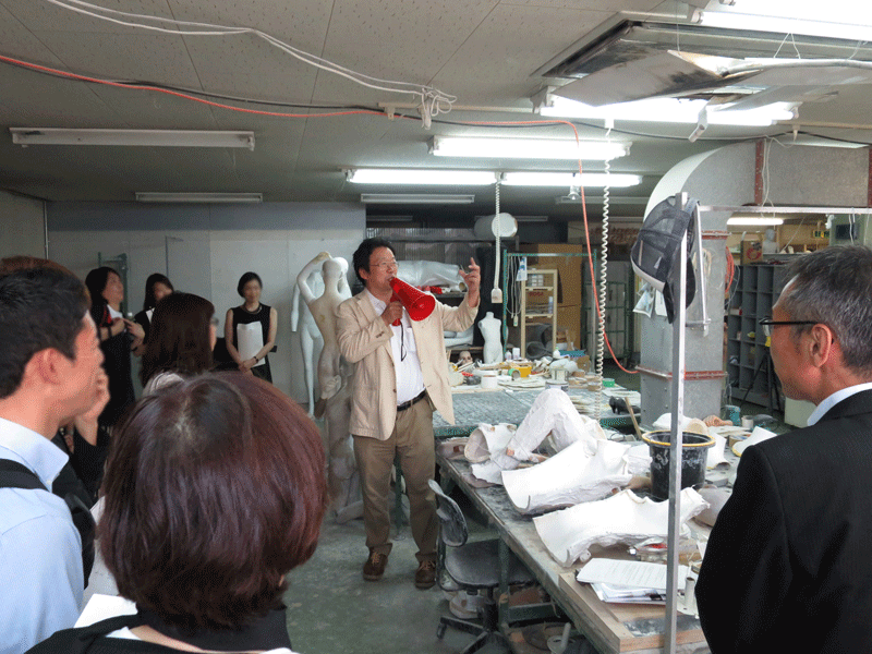 マスター原型づくりの作業場