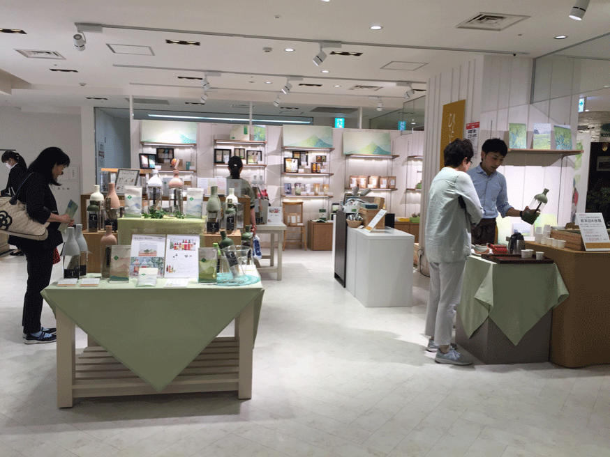 カネイ一言製茶(株)の静岡駅パルシェのPOP-UPストア「ひとこと」